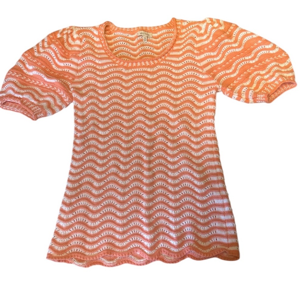 Ella Moss Women's Chelsea Puffed Short Sleeve Sweater Top size medium